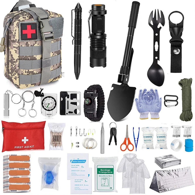 Outdoor Camping First Aid Kit Multifunct Survival Supplies Gear