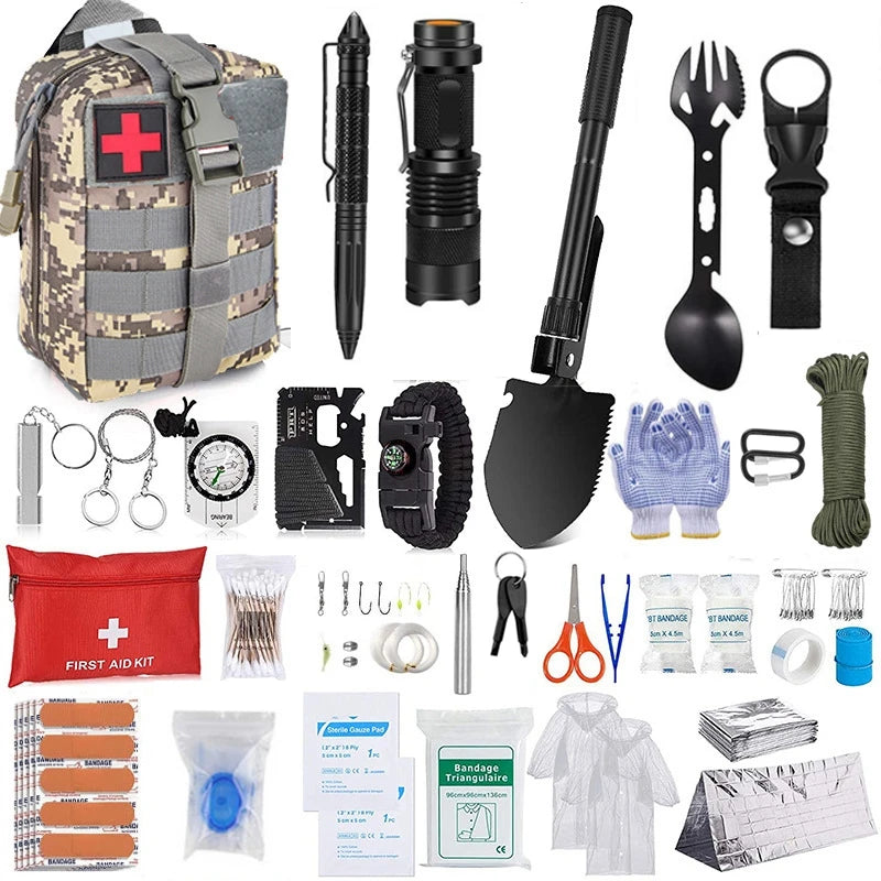Outdoor Camping First Aid Kit Multifunct Survival Supplies Gear