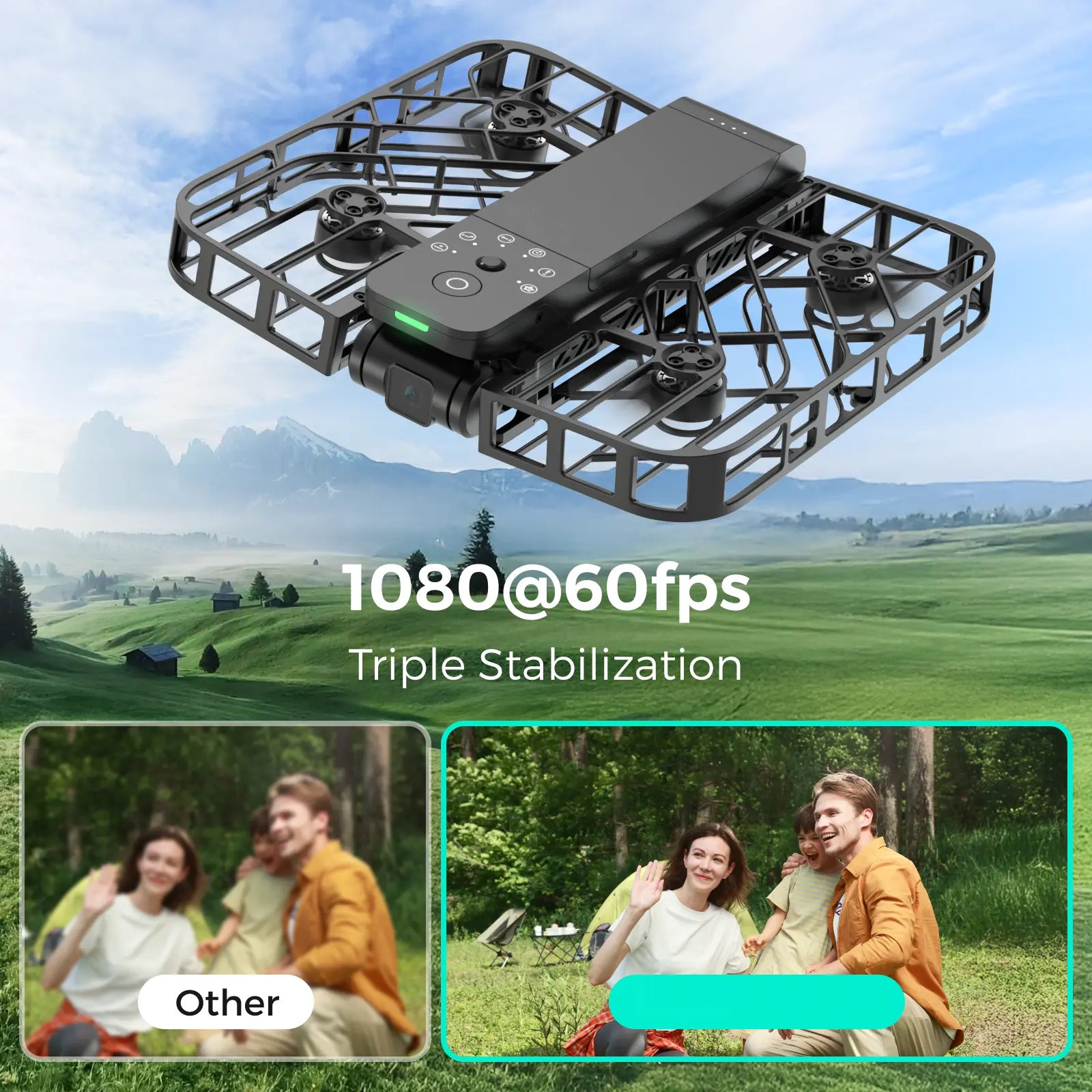 Pocket-Sized Self-Flying Camera Lightweight Quadcopter
