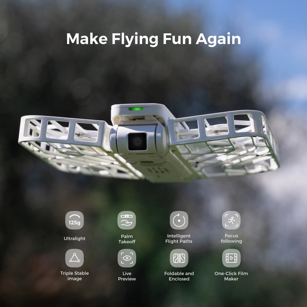 Pocket-Sized Self-Flying Camera Lightweight Quadcopter