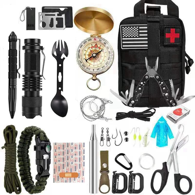 Outdoor Camping First Aid Kit Multifunct Survival Supplies Gear