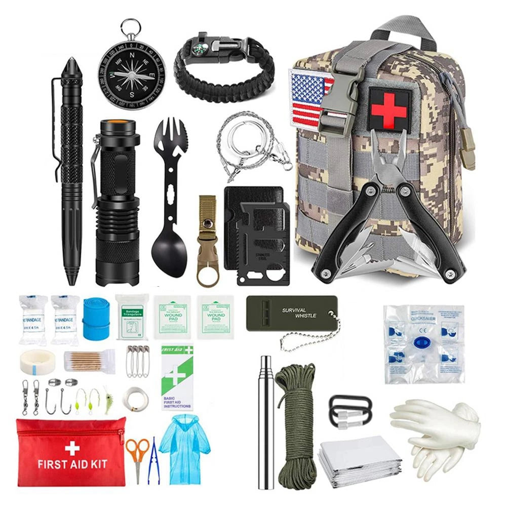 Outdoor Camping First Aid Kit Multifunct Survival Supplies Gear